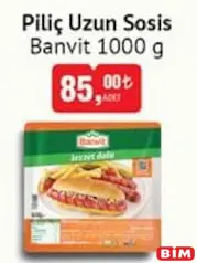 BANVİT PİLİÇ UZUN SOSİS 1000 G